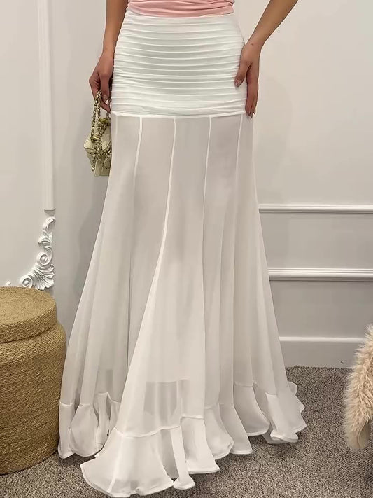 Ruffled Pleated Skirt