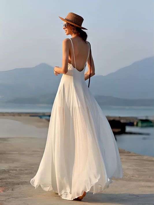 Sexy Backless Full Skirt Dress