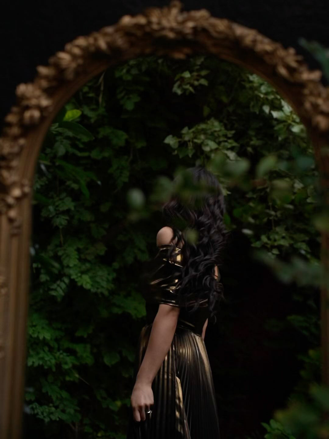 Sparkly Twist Pleated Maxi Dress