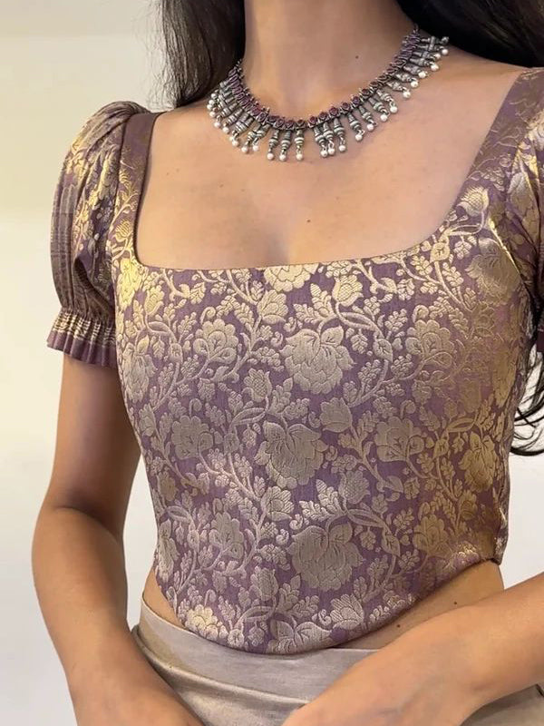 Rose Gold Short Sleeve Corset