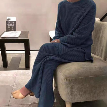 Knit Casual Two-piece Knitted Sweater