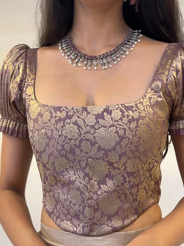 Rose Gold Short Sleeve Corset