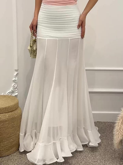 Ruffled Pleated Skirt