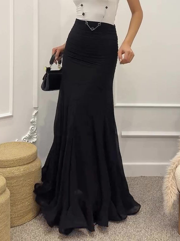 Ruffled Pleated Skirt