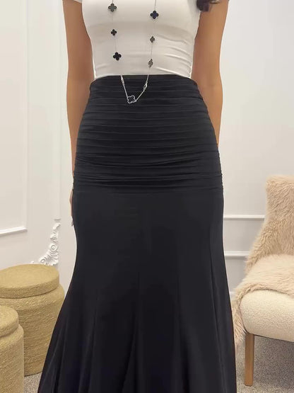 Ruffled Pleated Skirt