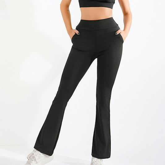 Elastic Slimming High Waist Hip Lift Slightly Flared Yoga Pants