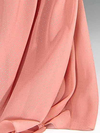 Sequined Long Sleeve Backless Party Dress